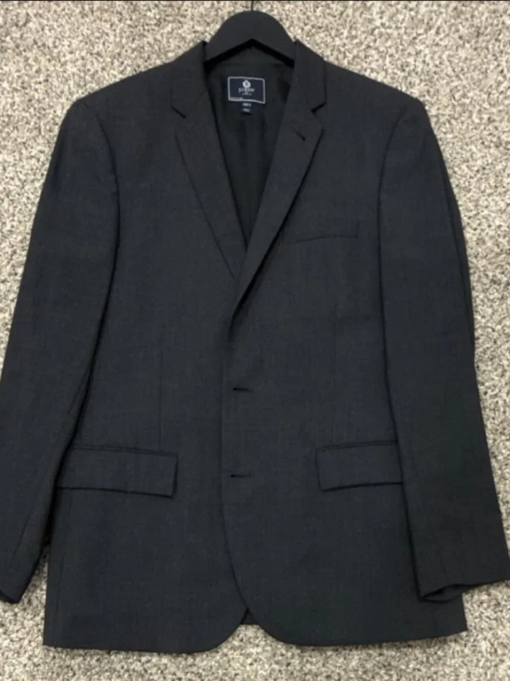 J.CREW 42R Slim Black Wool Blend Suit Jacket 2-Button Notch Lapel Double Vent